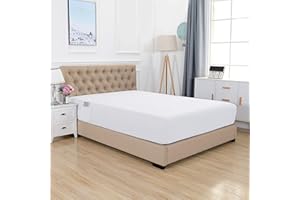 Elegant Comfort Premium Hotel Quality Extra Deep Pocket 18" - 21" Single Fitted Sheet for High Mattress, Luxury & Softest 1500 Thread Count Egyptian Quality Smart Pocket, Queen, White