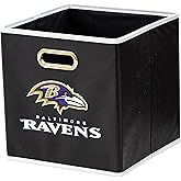 Franklin Sports NFL Storage Bins - Collapsible Cube Container + Basket - NFL Office, Bedroom + Living Room - 11"x11"