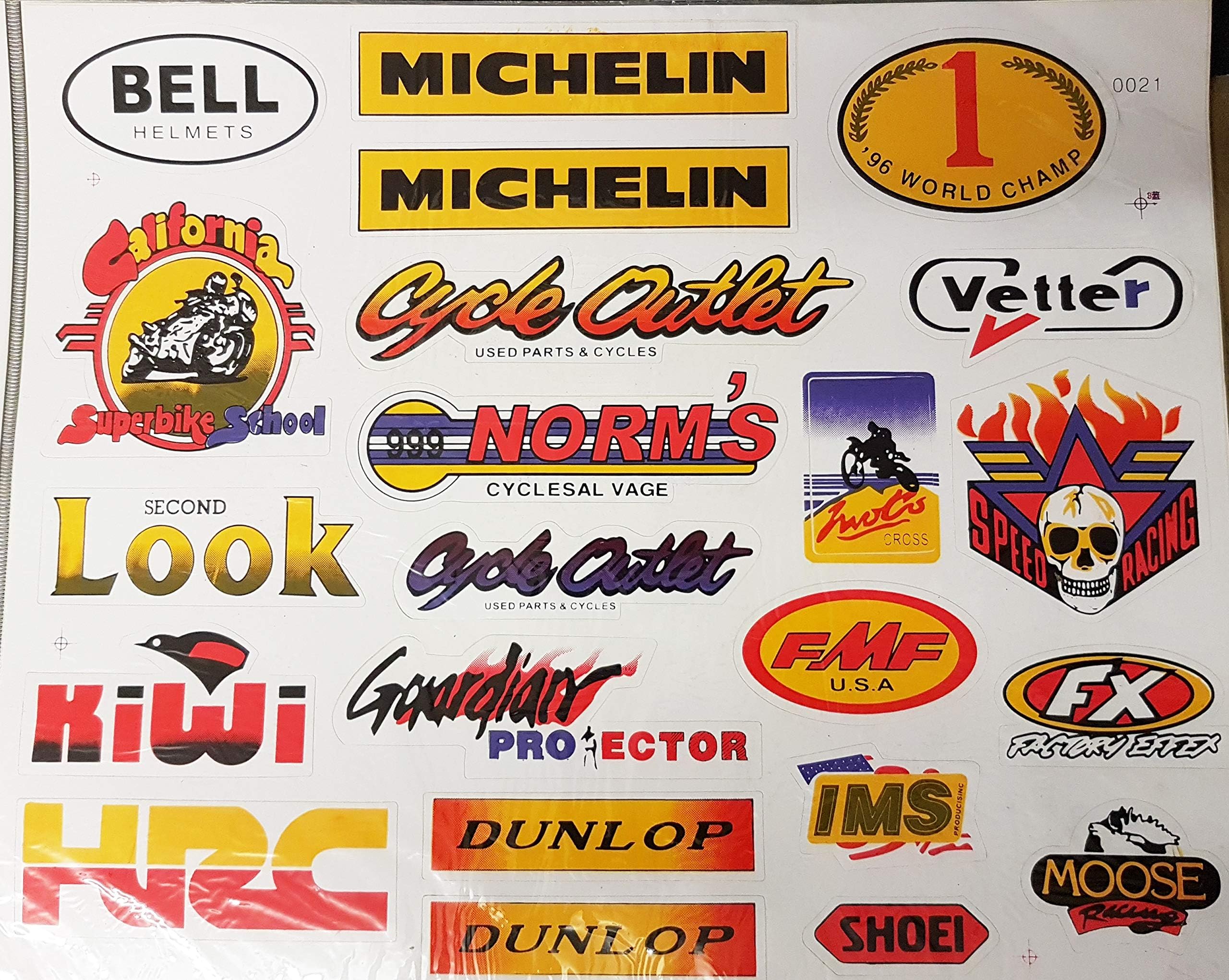 Orange Imports Ltd ST027 Sticker KIT X 22 Decal Mini Moto Quad HRC Dunlop