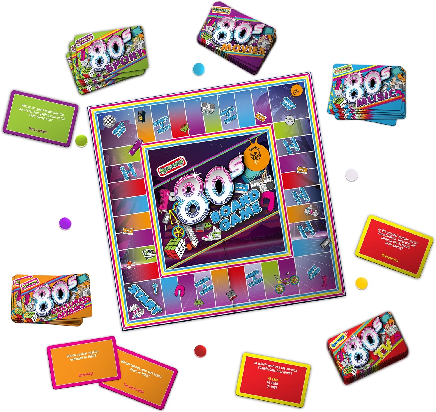 Awesome 80s Board Game, Multicolor - Image 3