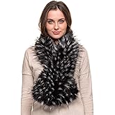 Futrzane Classic Scarf - Faux Fur Scarves Collars for Women - Long Neck Warmer