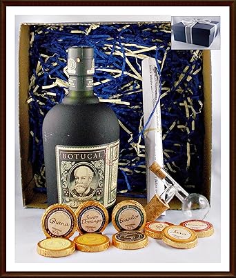 Geschenk Ron Botucal Reserva Exclusiva Rum + Flaschenportionierer + 9 Edel Schokoladen DreiMeister kostenloser Versand