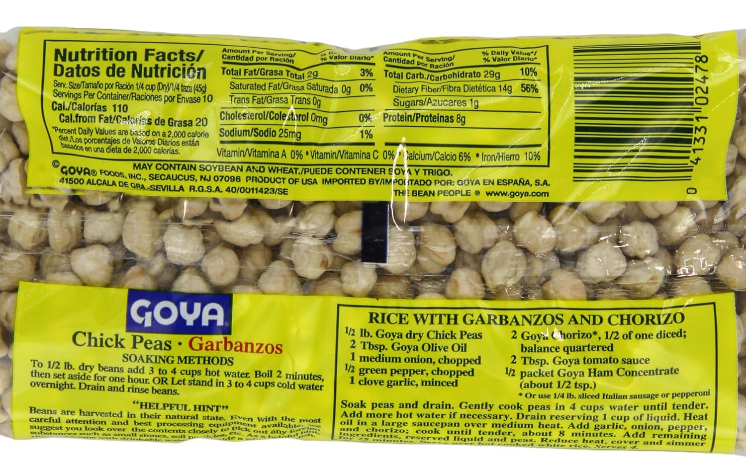 Goya Chick Peas, 1 Pound Food, Beverages Tobacco Food Items Fruits