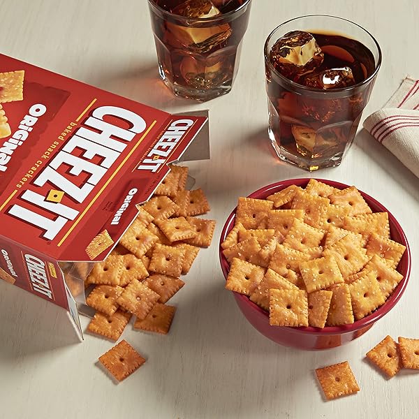 CHEEZ-IT CHEESE CRACKERS, BAKED SNACK CRACKERS, LUNCH SNACKS, ORIGINAL, 12.4OZ BOX (1 BOX)