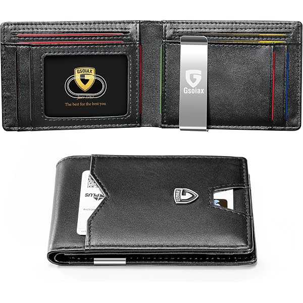 TEEHON Portafoglio Uomo RFID Blocking Portafoglio Uomo Slim Pelle in Fibra di Carbonio con 12 Porta Carte di Credito Uomo, ID Window, Fermasoldi, Bi-Fold Minimalista con Confezione Regalo - Nero