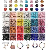 240pcs 24 Colors Rhinestone Beads for Crafts, Sparkle Round Crystal Disco Ball Clay Rhinestone Beads for DIY Jewelry Making Bracelet, Necklace, Earring and Christmas Decoration (10mm)