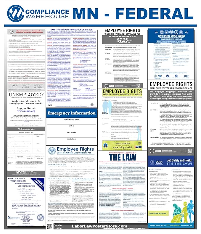 2019 Minnesota Laminated MN State Federal All in 1 Labor