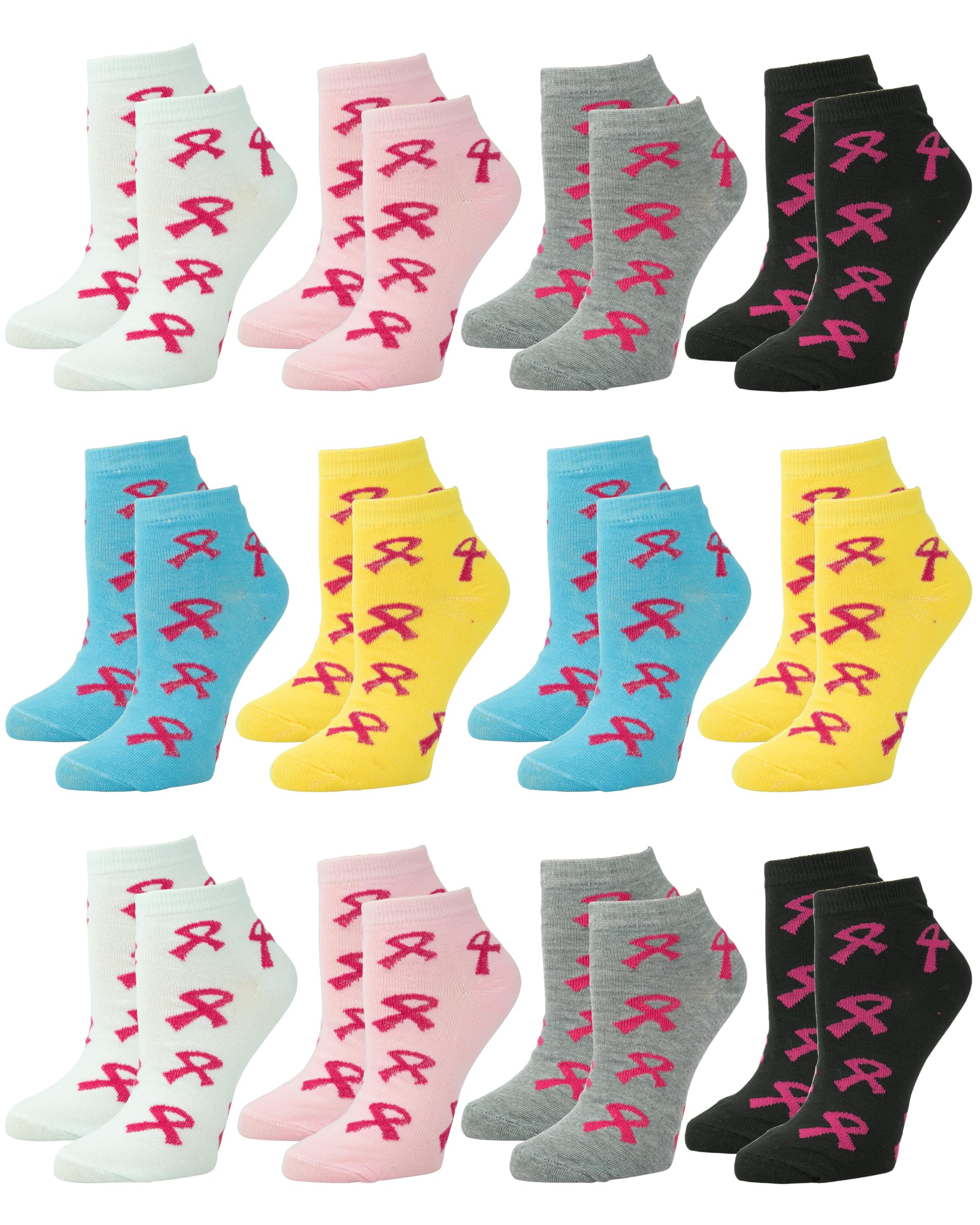 Gelante 12-Pair Women's Ankle Socks, Colorful