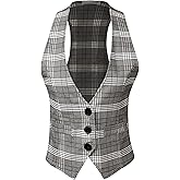 Design by Olivia Women's Dressy Casual Versatile Racerback Vest Tuxedo Suit Waistcoat