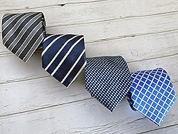 KissTies White Blue Tie 63'' XL Extra Long Ties