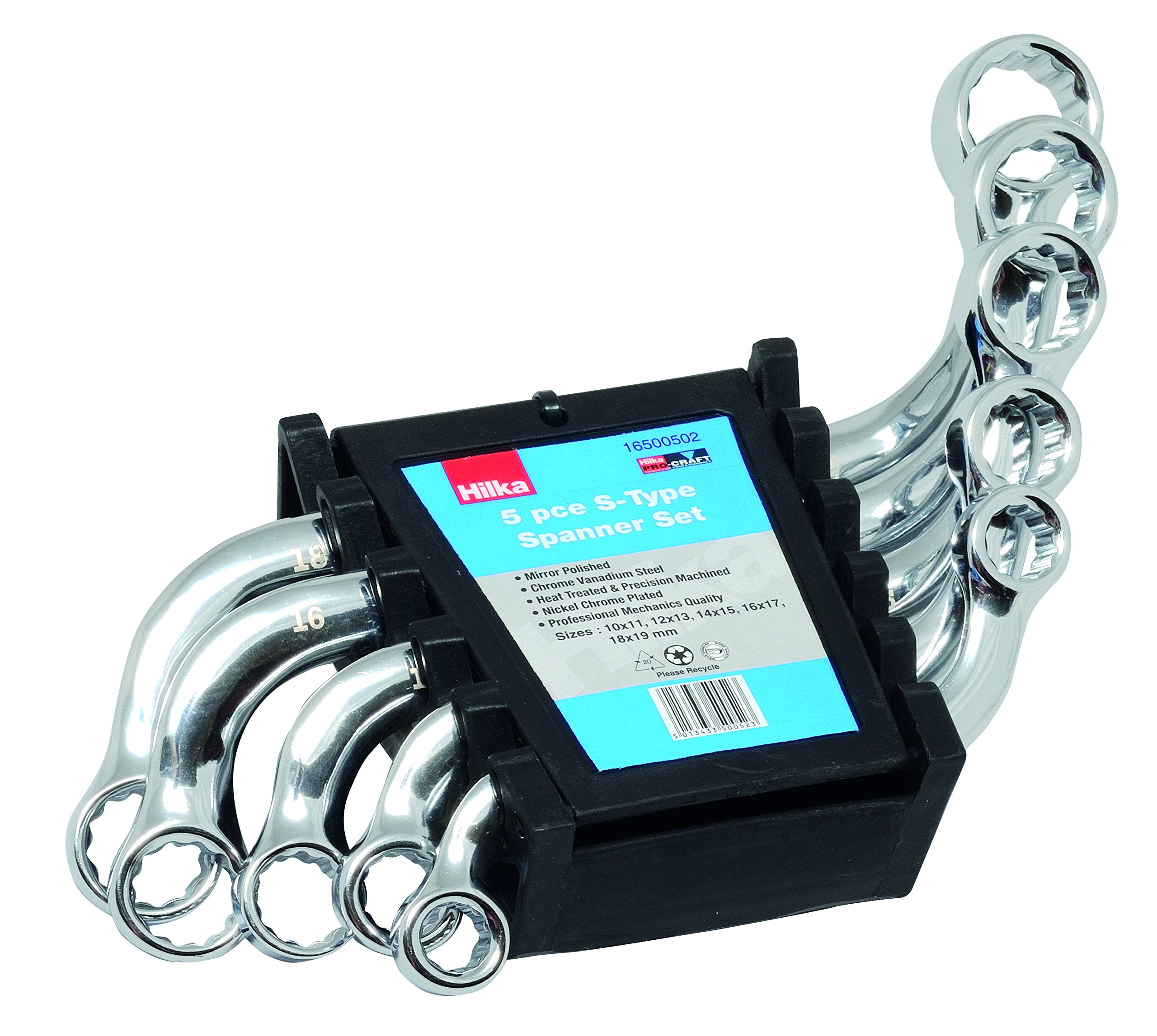 Hilka 16500502 Metric Pro Craft S-Type Spanner Set