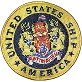 USS America CV-66 Patch &ndash; Sew On, 4.5"