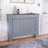 Vida Designs Chelsea Radiator Cover Grey Medium Modern Vertical Slat 82x111x19