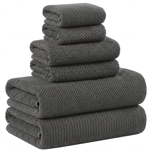 BXRBXR LARGE BATH TOWELS SET 6 PIECE, 2...