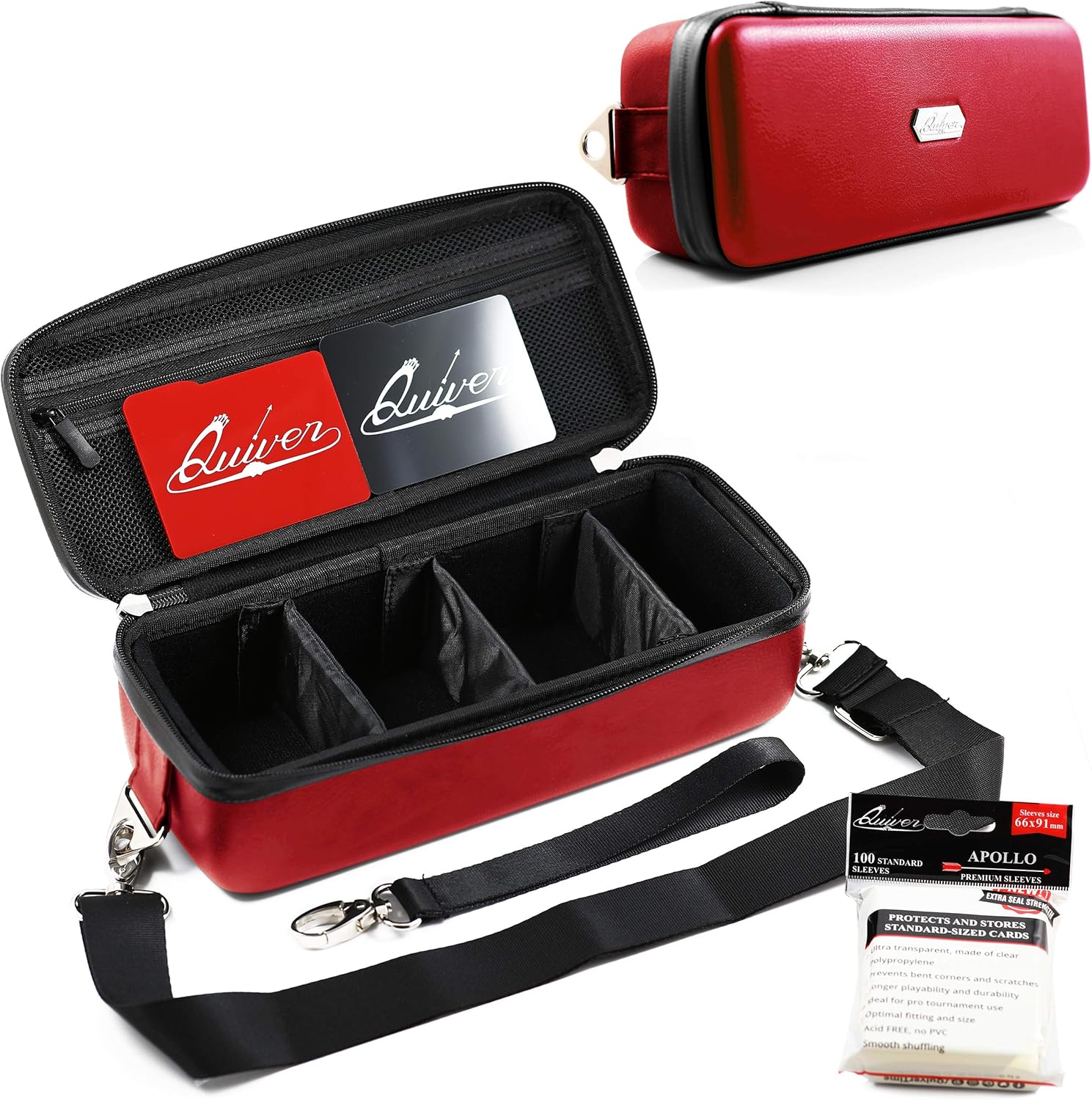Quiver Time Red Bolt Card Carrying Case fits PM Cards and other TCG Games