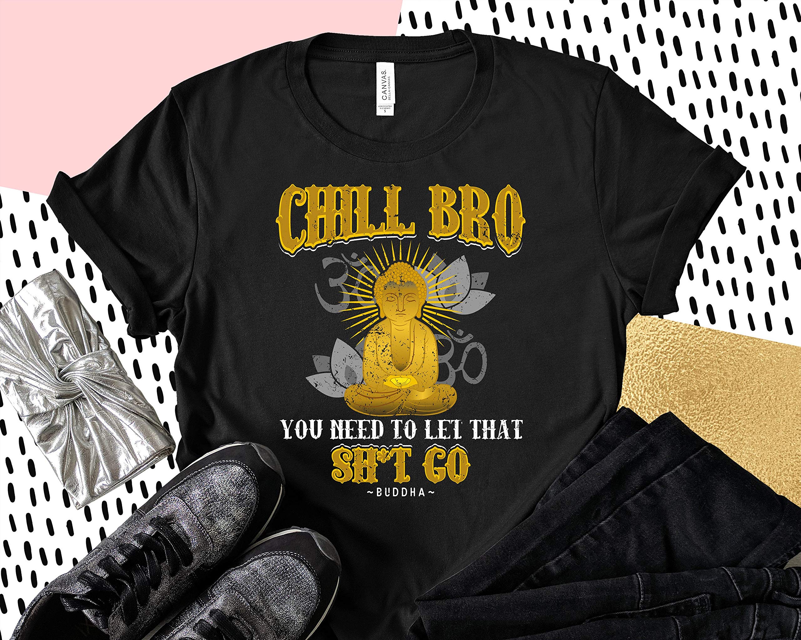 Funny Buddha Zen Dimond Lotus Yoga Chill Bro Short Sleeve Unisex T Shirt