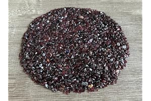 GAF TREASURES Garnet Chips – Natural Mini Garnet Stones, Crushed Undrilled Garnet, Semi-Tumbled Genuine Garnet (1/8 lb)