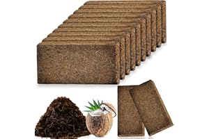 Cheardia 12 Packs High Nutrition Coconut Coir Brick, High Expansion Coconut Fiber Substrate with Low EC and PH Balance, Organ