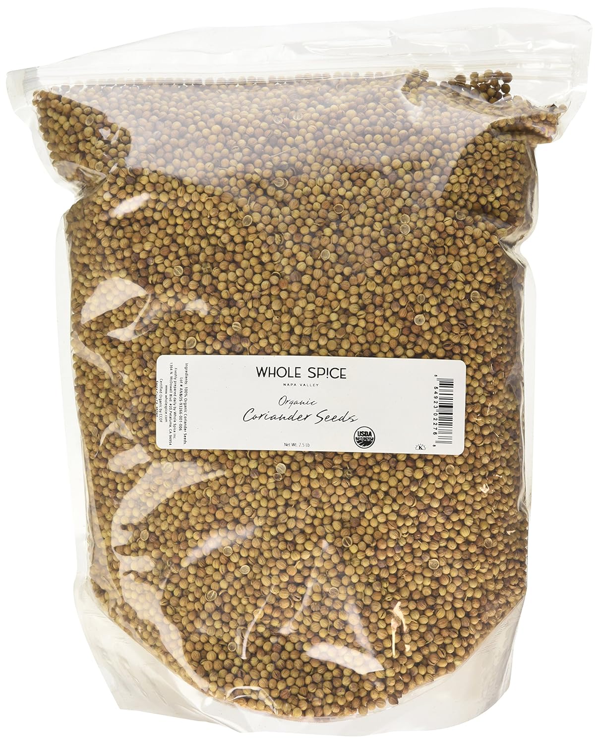 Whole Spice Coriander Seed Whole, Organic, 5 Pound