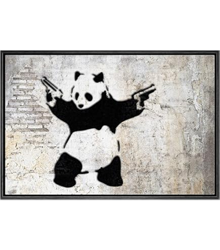 Panda with Guns（バンクシー）アートポスター Panda with Guns' Giclee Print - Banksy | Art.com