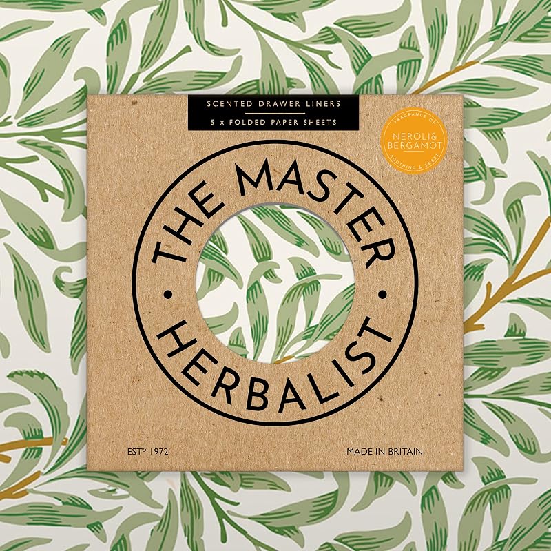 The Master Herbalist Neroli & Bergamot Drawer Liners 5 Sheets UK Made