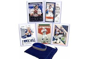 PANINI, BOWMAN, TOPPS Peyton Manning (5) Assorted Football Cards Bundle - Denver Broncos, Indianapolis Colts Trading Cards