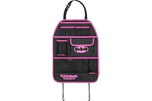 KidsEmbrace Batman Back Seat Organizer, DC Comics Batgirl Deluxe 6 Pockets, Pink