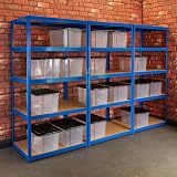 BiGDUG Heavy Duty Garage Shelving Unit 3 Bay 179x90x60 cm 200 kg per Shelf view 6
