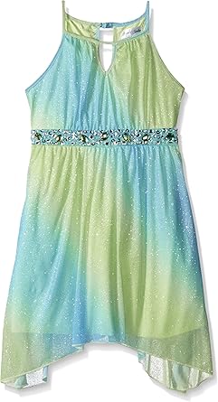 turquoise glitter dress