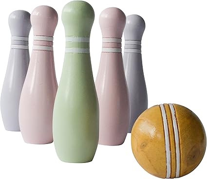 wooden skittles set