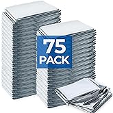 K Kingstar Emergency Blanket 75 Pack, 84" L x 52" W, Bulk Supply for Homeless Outreach, Mylar Blankets Retain 90% Body Heat, Perfect for Building Winter Survival Kits & Community Care Packages