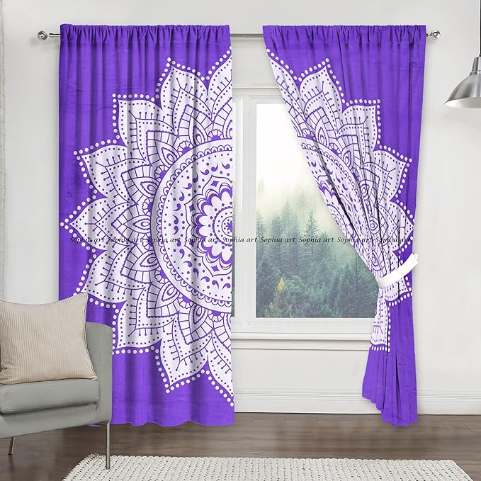 Amazon Com Sophia Art Purple Flower Ombre Mandala Tapestry