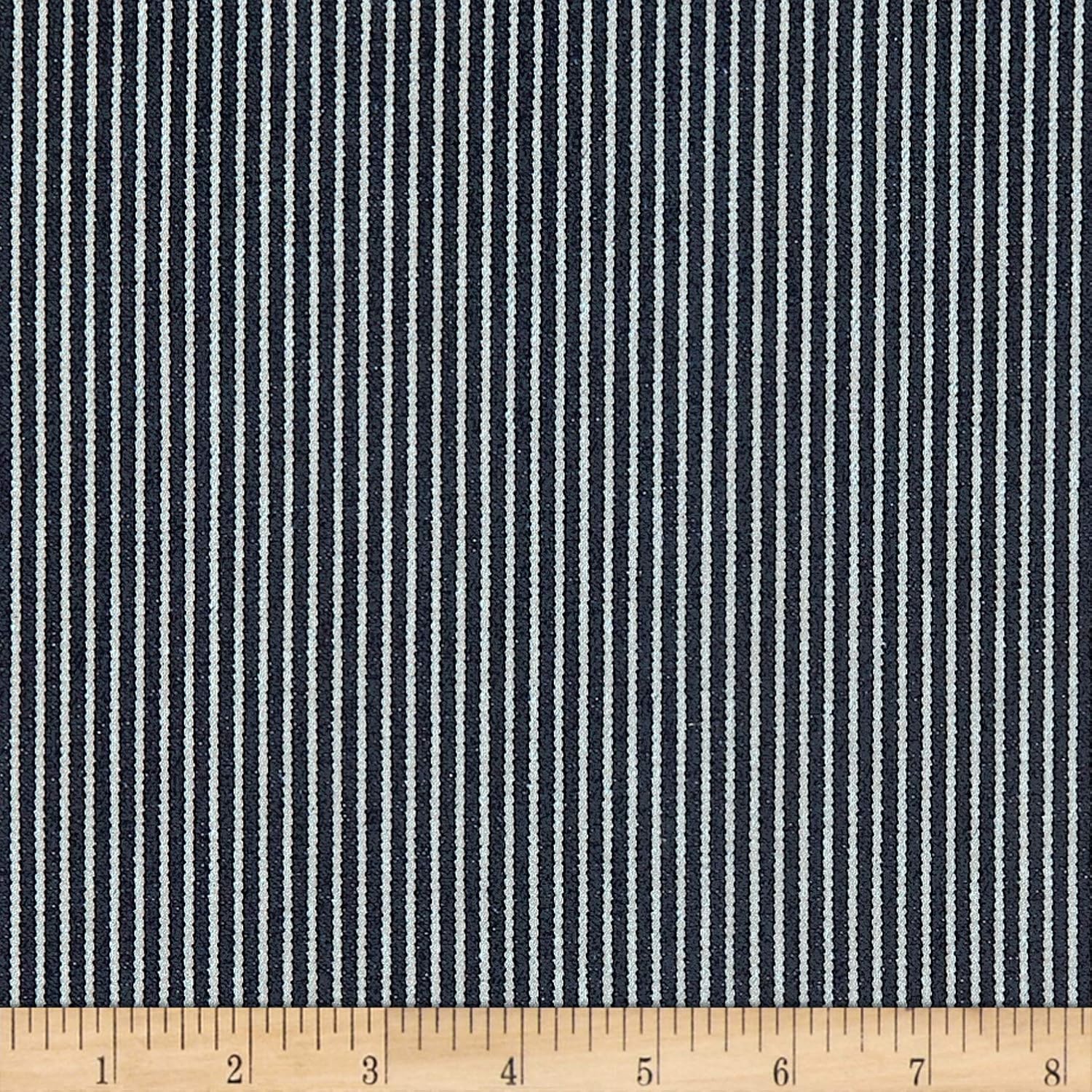 striped denim fabric