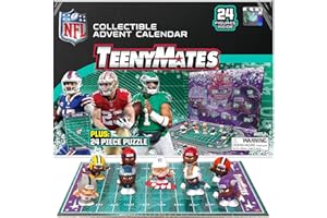 Party Animal Teenymates 2025-26 Advent Calendar, 24 Figures, 1 Inch Tall, Team Colors (NFL Advent Calendar)