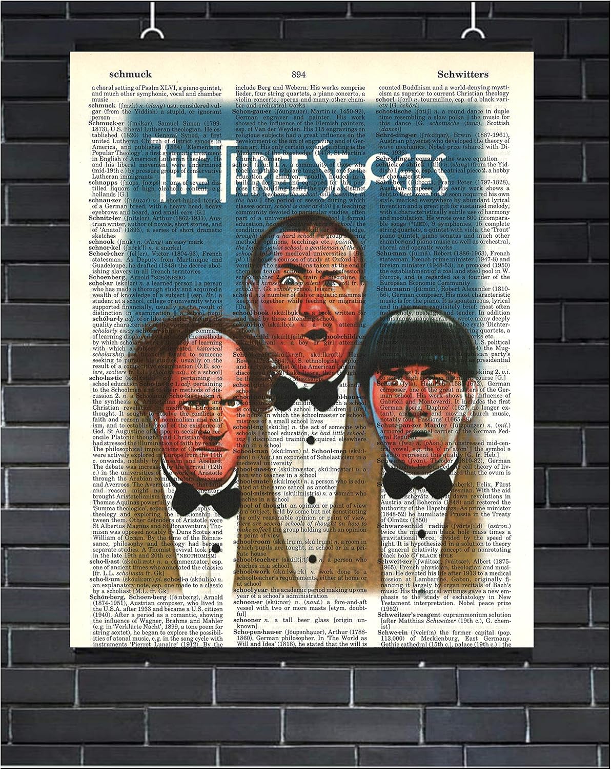 The 3 Stooges Wall Art The 3 Stooges Fan Art The 3 Stooges Dictionary Art Print