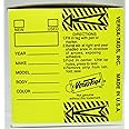 Yellow - Genuine Versa-Tag Yellow Key Tags, Self-Protecting (250 Tags per Box with "Chrome" Plated Steel Rings)