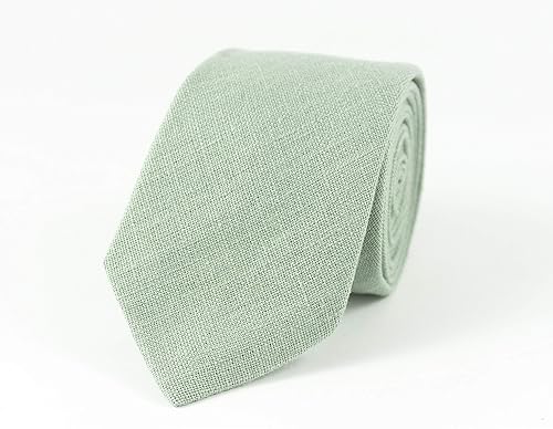 Light Dusty Sage Green linen groomsmen 