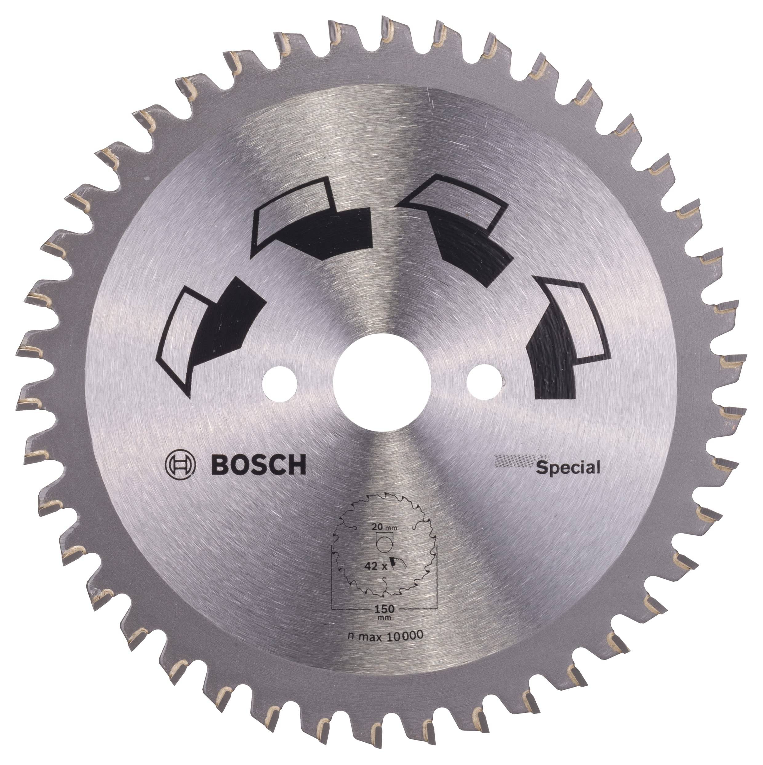 Bosch 1x Circular Saw Blade Special (for Wood, Non-Ferrous Metals, Plastic, Ø 150 x 2.2/1.6 x 20/16 mm, 42 Teeth, FT, with 1x Reduction Ring 16 mm, Accessories for Circular Saws)