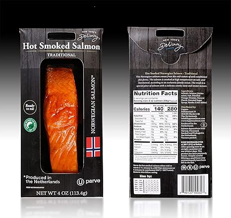 3 X 4 Oz Hot Smoked Norwegian Roasted Salmon Ready To Eat All Traditional Natural Amazon Com Grocery Gourmet Food