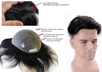 Ritzkart 10x8 Pu Ultra Thin Hair Toupee Patches Systems Wigs For