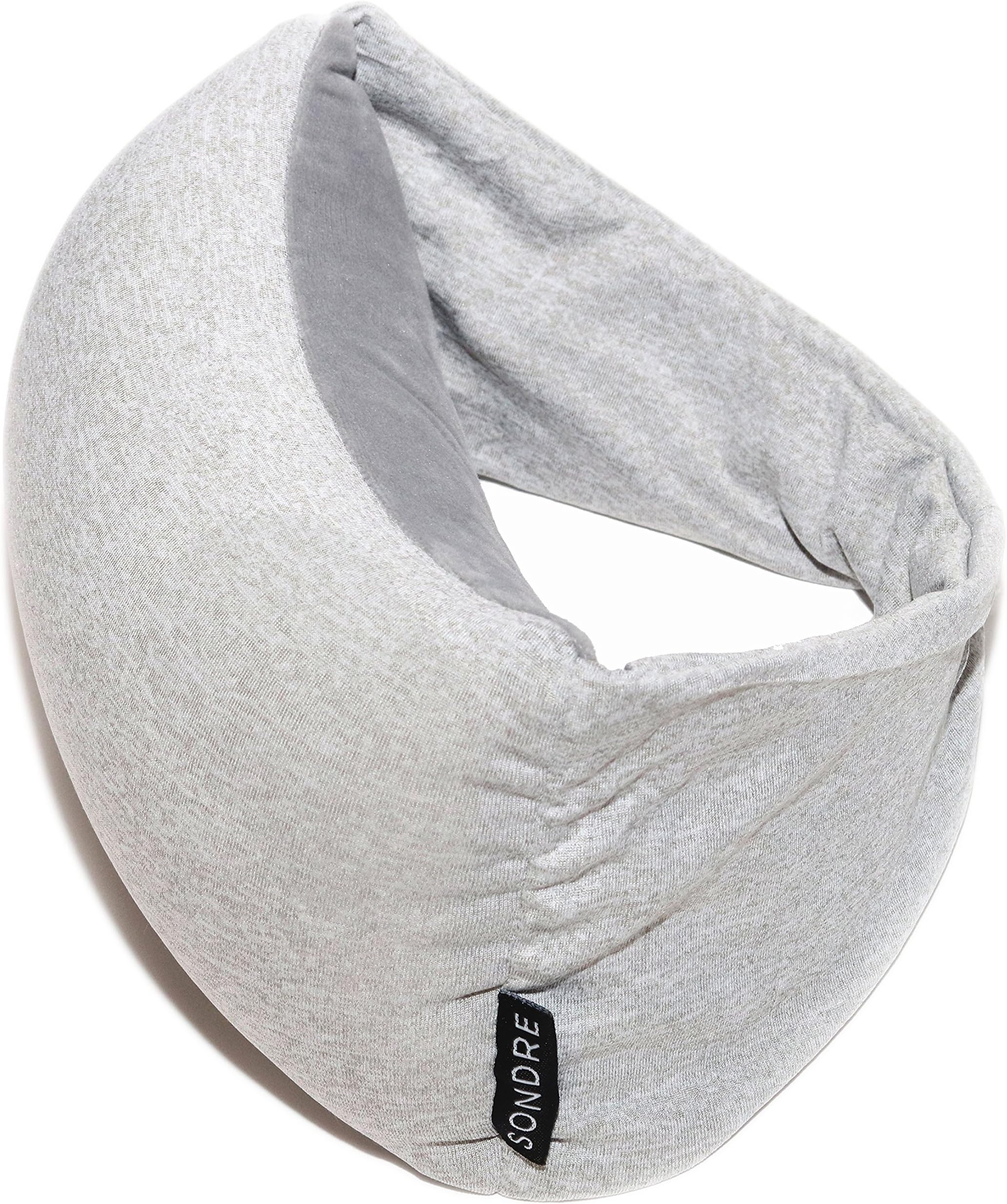 Voyage Pillow (Kickstarter Authentic) - 2 in 1 Travel Pillow and Eye Mask - Compact and Versatile Travel Pillow for Airplanes, Cars, Office Naps, Camping, Trains (Desert Sand)