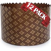 Paska Mold Kulich Large Panettone Paper Baking Molds (12 Pack 15oz) Easter Bread Paper Mold - Easter Bread Forms Panettone Pan Panetone Moulds 5.1x3.35-in