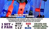 A.D.P. R4 Chicken Leg Spur Protectors Red Blue 2 Pairs Rooster Gamefowl view 3