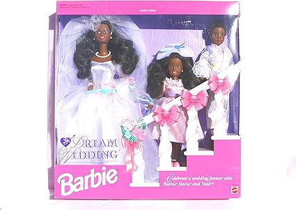 black barbie wedding set
