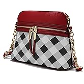 MKF Collection Crossbody Bag for Women, Vegan Leather Multi Pocket Messenger Purse, Shoulder Bag By Mia K