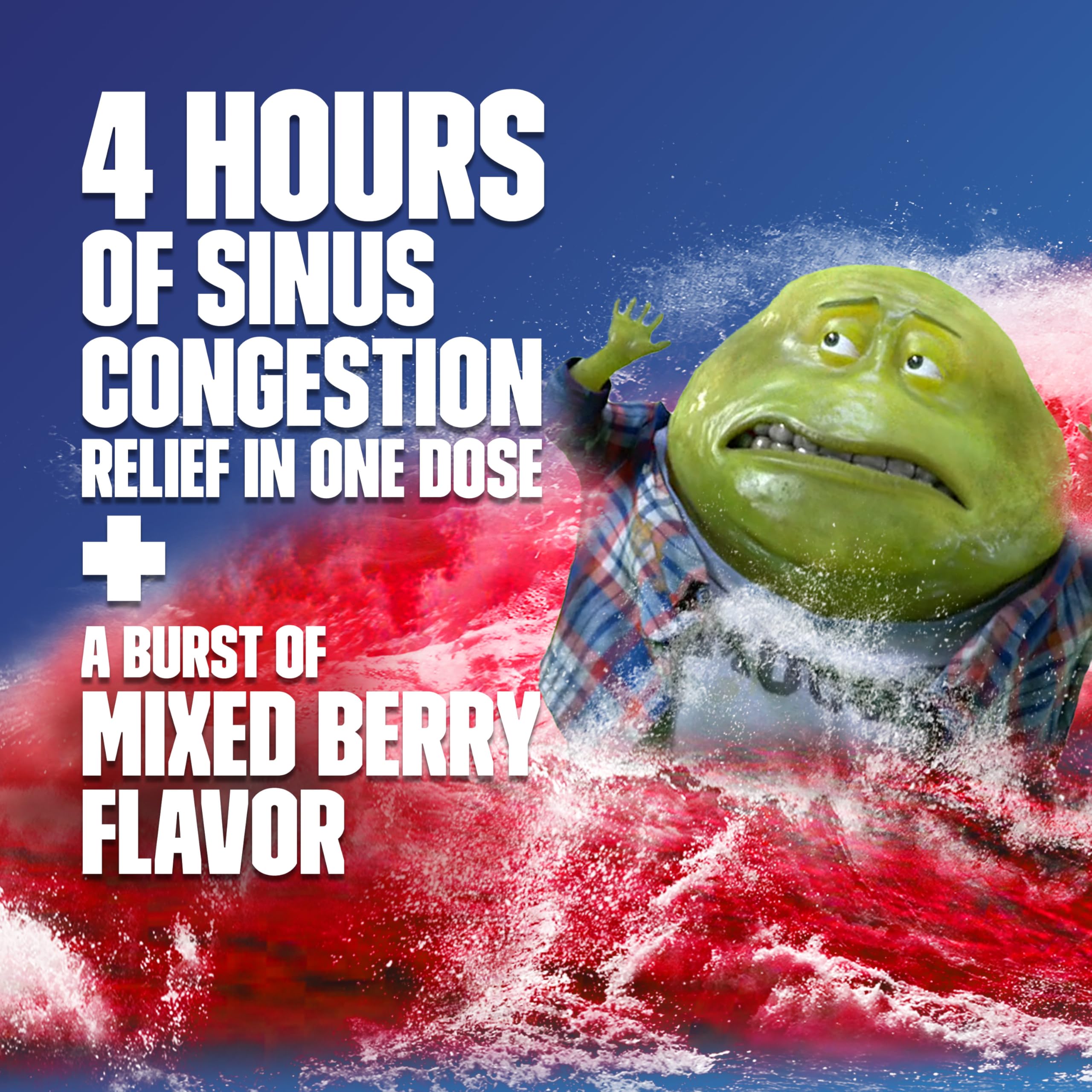 Mucinex Severe Congestion & Pain Relief, Sinus-Max Max Strength, 6oz Clears Sinus & Nasal Congestion, Relieves Headache & Fever, Thins & Loosens Mucus