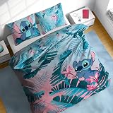 Jay Franco Disney Lilo & Stitch Floral 100% Cotton Double Duvet Cover Set view 6