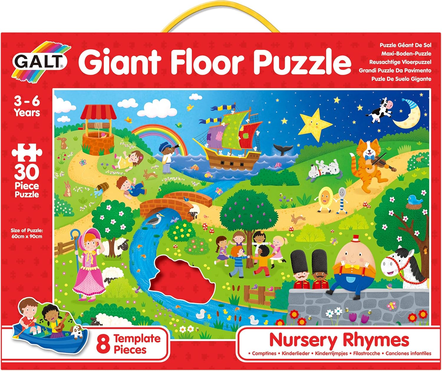 Galt Toys, Giant Floor Puzzle Nursery Rhymes, Floor Puzzles for Kids