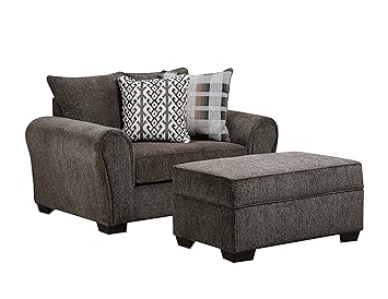 Amazon.com: Simmons 9182BR-095 - Tapicería otomana, diseño ...