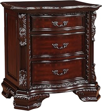 Amazon Com Crown Mark Sheffield 3 Drawer Night Stand Kitchen